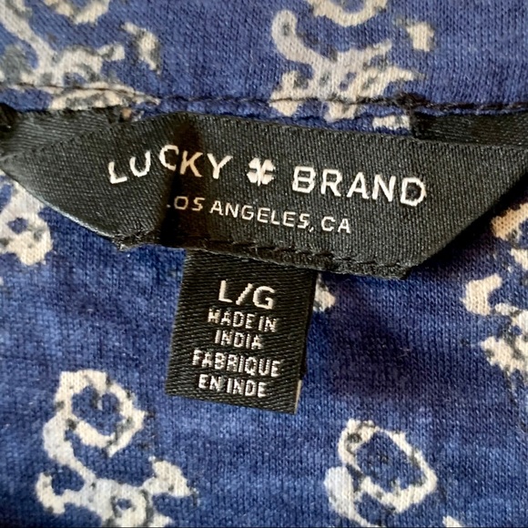 LUCKY BRAND Floral Peplum Button Down—SZ. Large - Picture 8 of 15